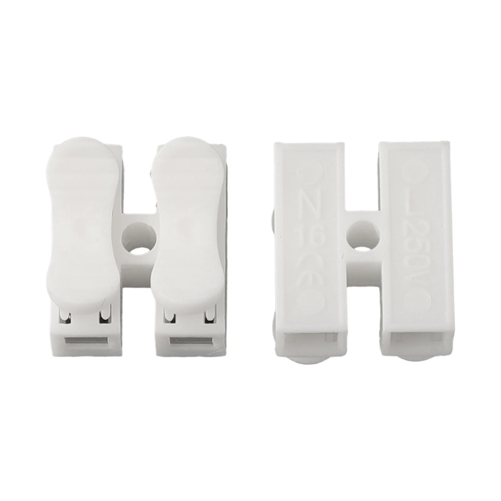CH2 Quick Wire Terminal Connectors for LED Strip Light Circuits 10 Pack 2-Core Fire Resistant PP Insulated Steel Housing