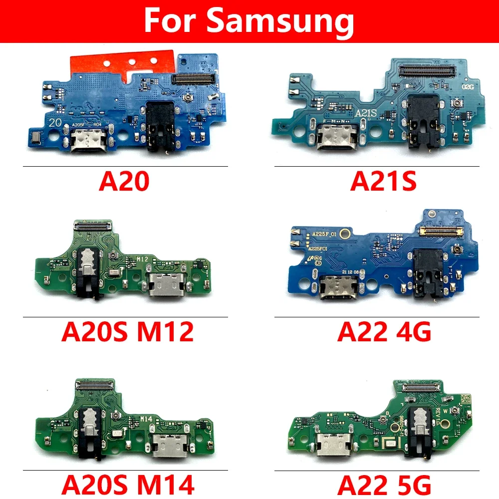 Для Samsung A01 A7 A02 A03 A11 A12 A20 A20S A21 A30 A32 A52 A54 A10S M15 M16 A13 A22 A32 4G USB-разъем для зарядного устройства