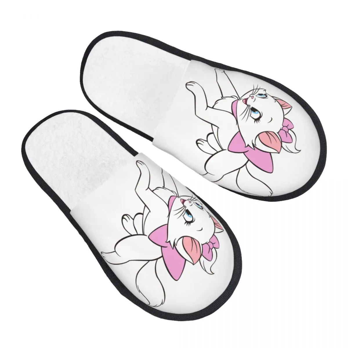 

Cartoon Aristocats Animation Marie Cat House Slippers Women Cozy Memory Foam Slip On Spa Slipper Shoes