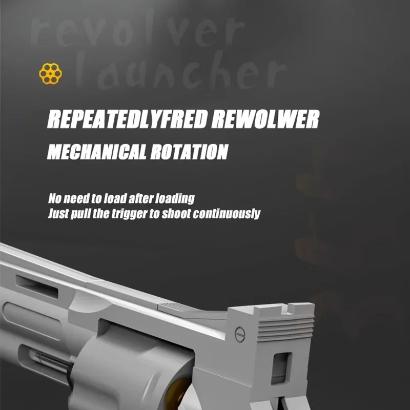 Revolver Zachte Kogel Speelgoedpistool Mechanisch Herhalend 357-pistool Shell Gooien ZP5 Jongen Niet-blessure Vechten Wapen Speelgoed Cadeau