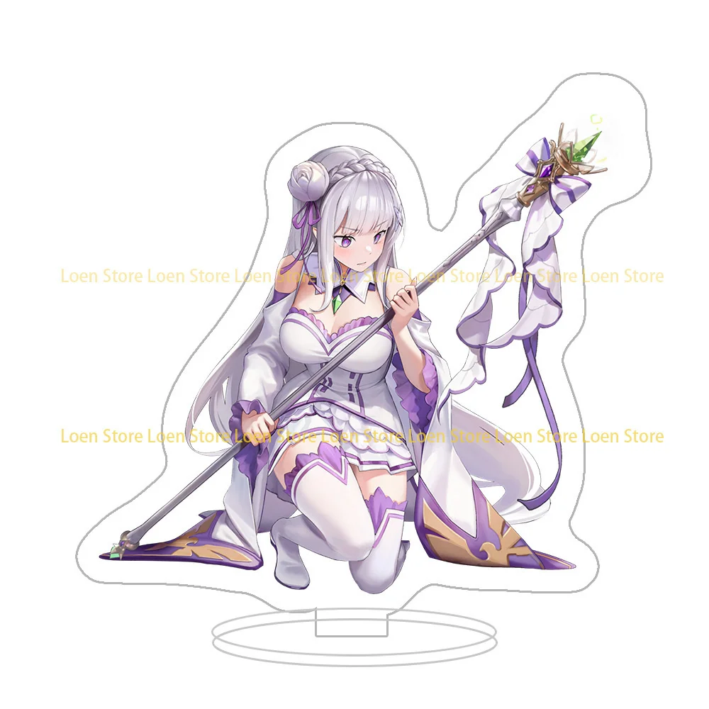 15cm  Anime Re:Zero Kara Hajimeru Acrylic Stand Model Cosplay Characters Ornament Accessories Goods Collection Gifts