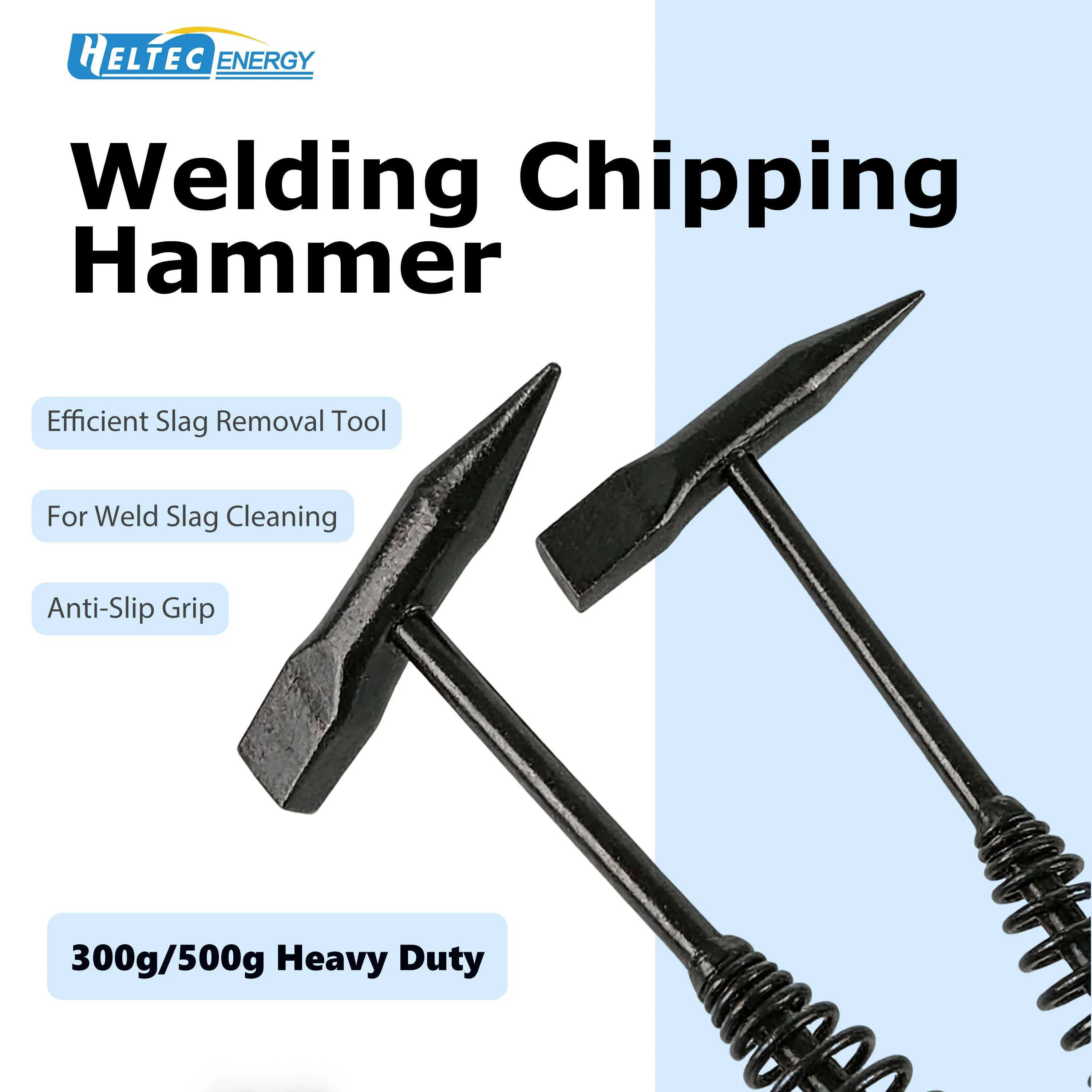 High Carbon Steel Welding Slag Hammer - Welder Chipping Tool with Spring Handle | Electrician's Derusting & Slag Removal Hammer