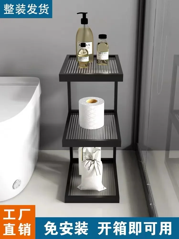 

Modern toilet, washstand, floor rack, cosmetics, locker, bathroom crevice, storage