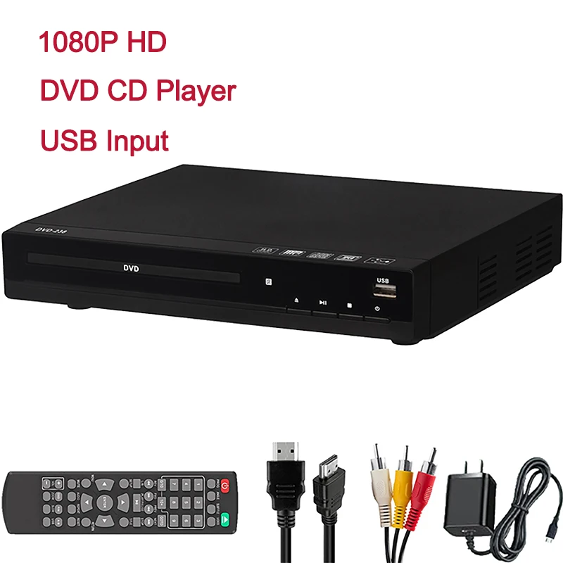 Reproductor de DVD HDMI, Reproductor de CD, Reproductor de Discos HD 1080P, Caja Multimedia para el Hogar, Reproductores USB MP3, Control Remoto, Sistemas de Cine en Casa RW 238