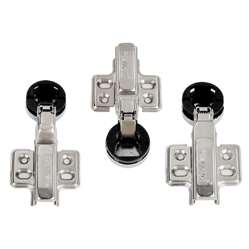 Glass Door Buffer Hinge Round Head Glass Hinge Damping Hydraulic Buffer Glass Furniture Hinge Wine Cabinet Door Damping Hinge