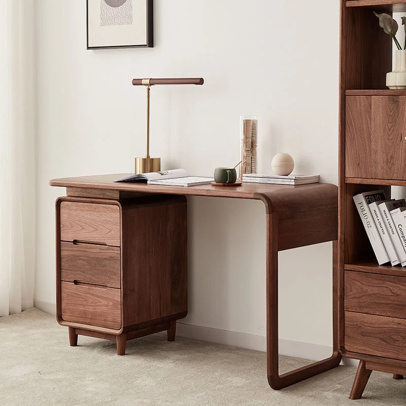 Black walnut room computer Internet celebrity writing  study all solid wood  new Chinese style