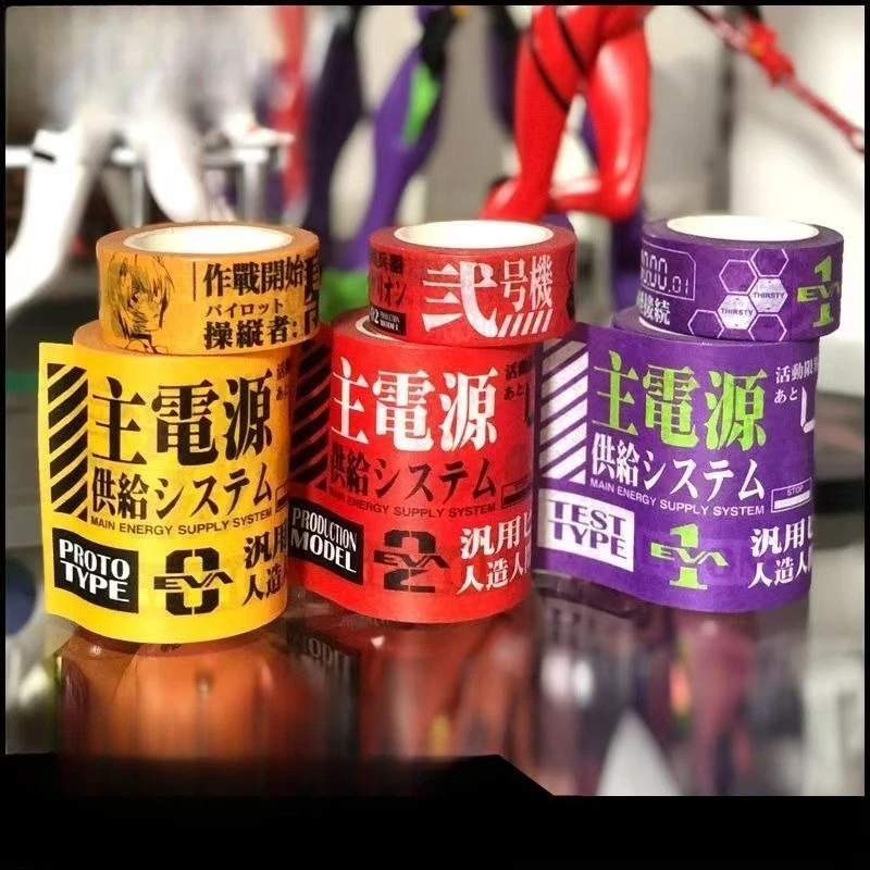 신세기 에반게리온 EVA-01 테스트 타입 학생용 창의적인 만화 와시 테이프 스티커 수하물 노트북 DIY 장식