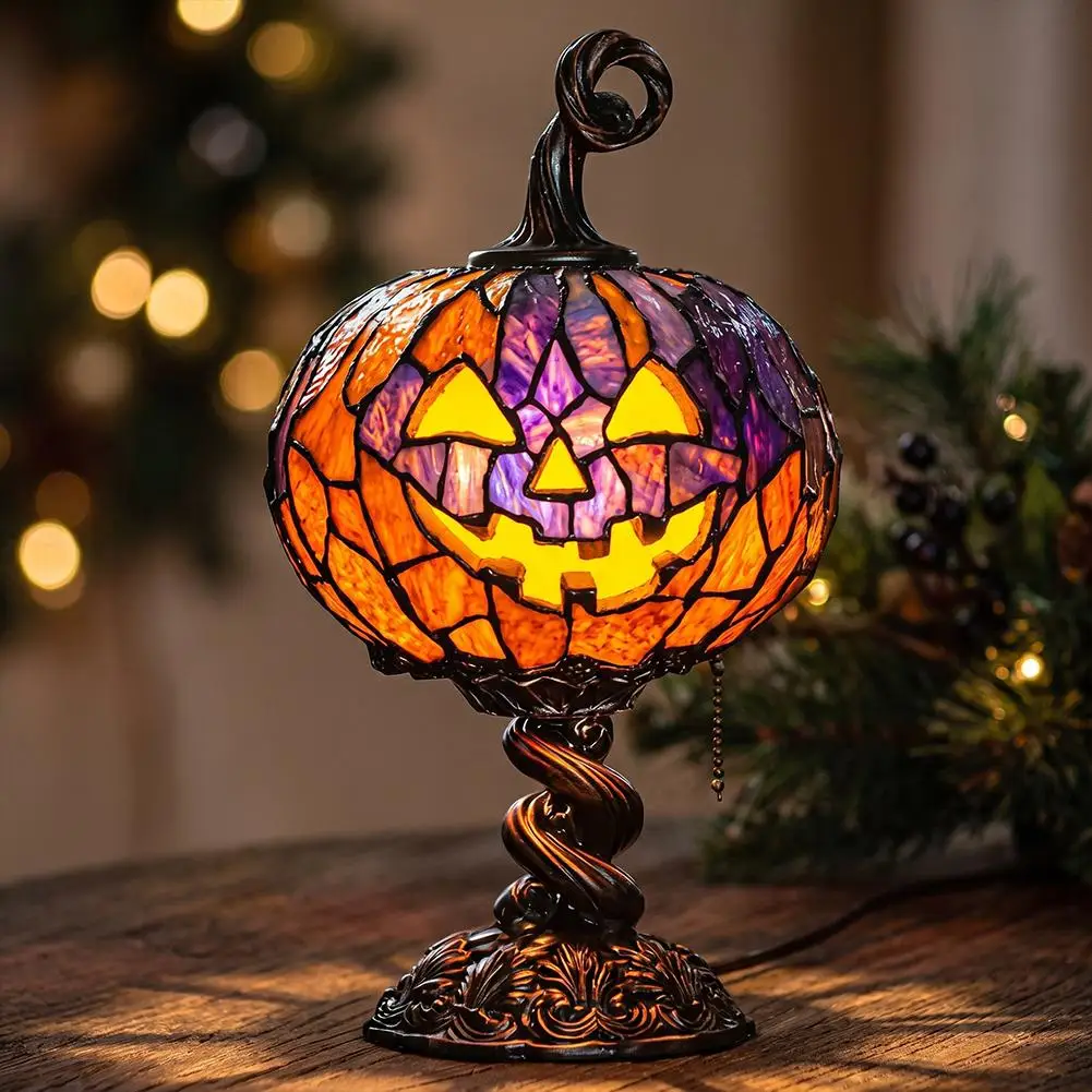 Halloween-Nachtlicht, farbecht, LED-Schreibtischlampe, dekoratives Element, Halloween-Kürbis-Tischlampe für Zuhause, Schlafzimmer, Wohnzimmer. – Detail 4