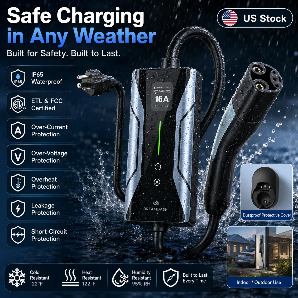 DREAMDASH 16A Seviye 2 Taşınab - Ev Charger Adapter incelemesi ve fiyatı