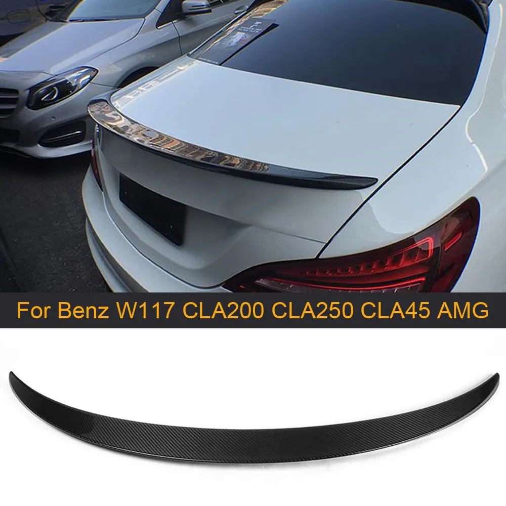 Carbon Fiber Rear Trunk Spoiler Wing For Mercedes Benz W117 C117 CLA250 CLA200 CLA260 Sedan CLA45 AMG 13-17 Rear Spoiler FRP