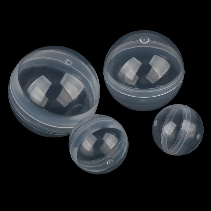 50Pcs Transparency Plastic Capsule Toy Can Open Surprise Ball Doll Accessories Tiny Container Making Things Model