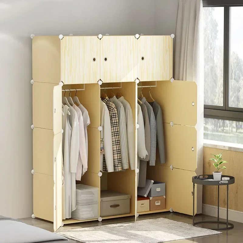 Clothes Portable Closet Cube Organizer Storage Partitions Shelf Wardrobe Filing Minimalist Space Saving Ropero Trendy Furniture