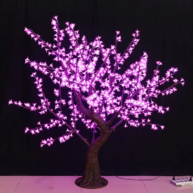 LED Artificial Cherry Blossom Tree Light Christmas Light 768pcs LED Bulbs 1.5m Height 110/220VAC Rainproof Outdoor Use