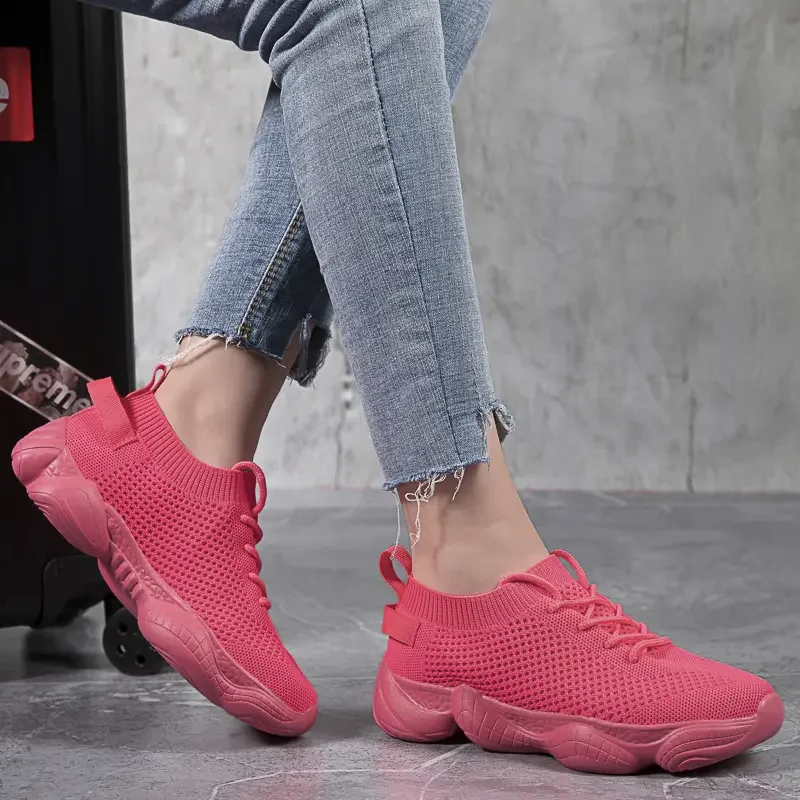 Chunky Sneakers for Women Breathable Comfortable Summer Sport Shoes Mesh Running Woman Shoes Tennis Slip on Casual Walking Shoes