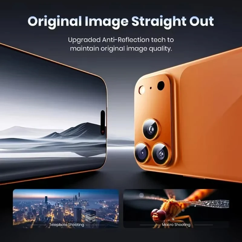 Armor AF AR Full Coverage One-Piece Camera Lens Protector Metal Scratch Proof Easy Install for iPhone 17 Pro Max/Pro view 4