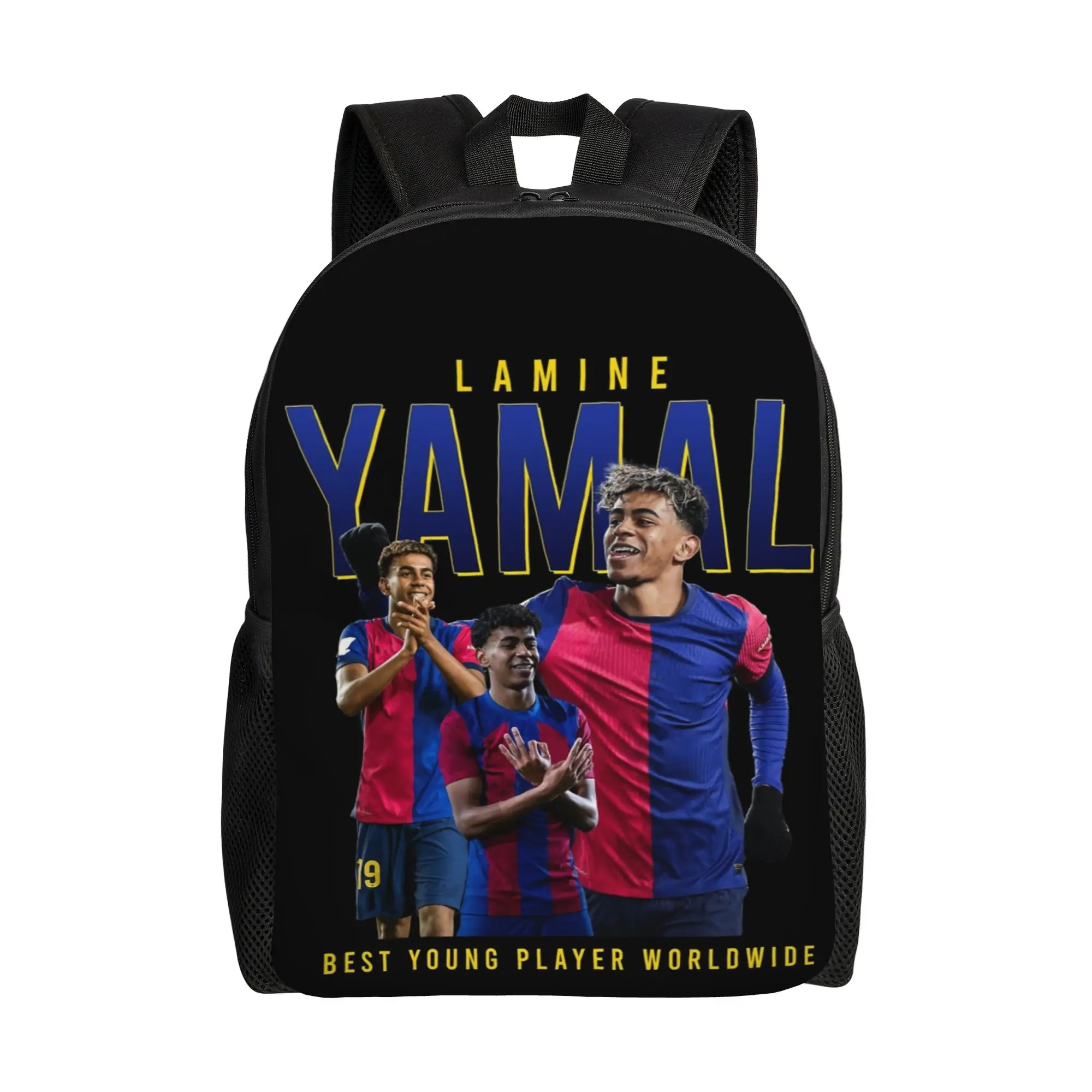 

Рюкзак L-Lamine Y-Yamal для мужчин и женщин, повседневный, студенческий, рабочий, для футбола, ноутбука, из холщовой ткани, для активного отдыха