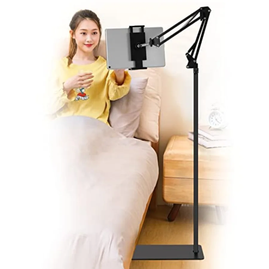 

Tablet Floor Stand Adjustable Universal 360-degree Rotatable Metal Tablet Holder Phone Stand for iPad/iPhoneX/iPad Pro or Other