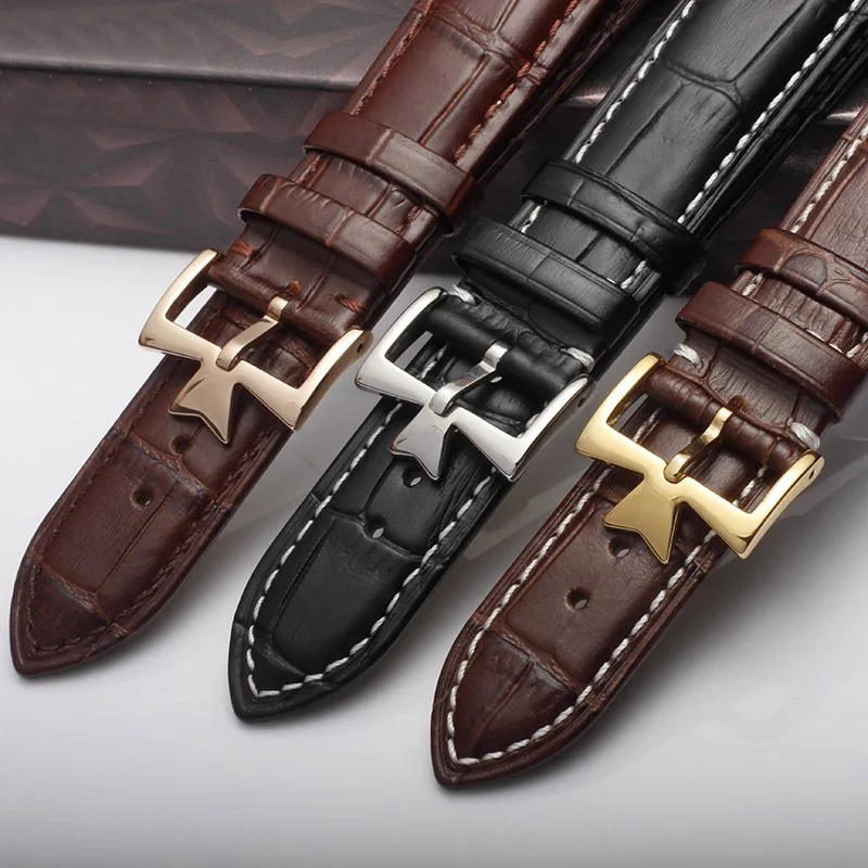 For Vacheron Constantin Patrimony VC Black Brown Genuine Leather Cowhide Strap 18mm 19mm 20mm 21mm 22mm Replacement Watchbands