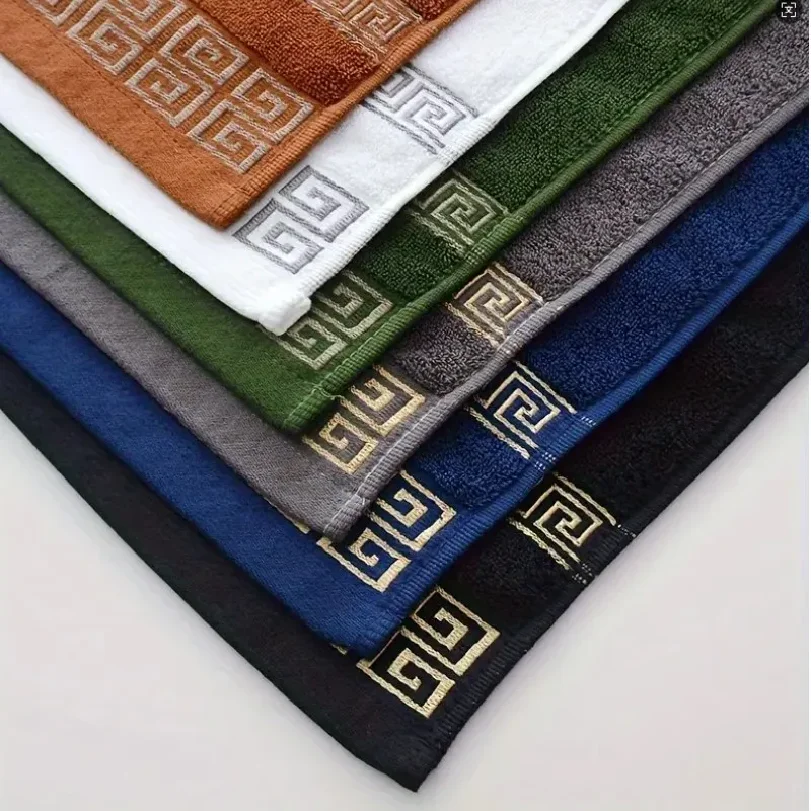 1/2PCS 100% Cotton Green Towels Set 34x74cm 70x140cm Embroidered Hotel Bath Towels For Adult Quick-Dry Thicken Soft Face Towel
