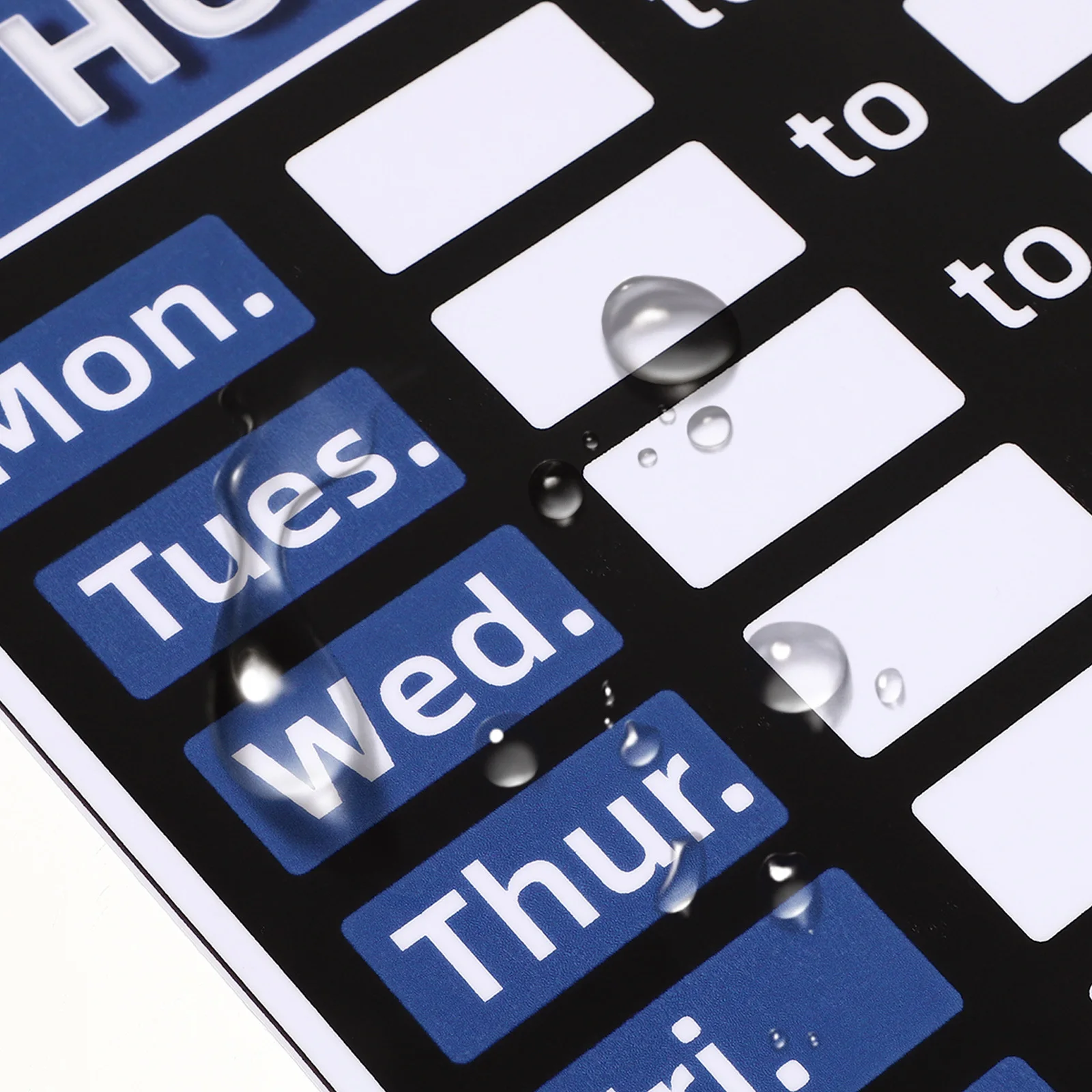 

Anti-Fade Business Hours Sign Sticker Waterproof Sunproof Oil Proof Peel Stick Opening Time Label For Store Cafe Office