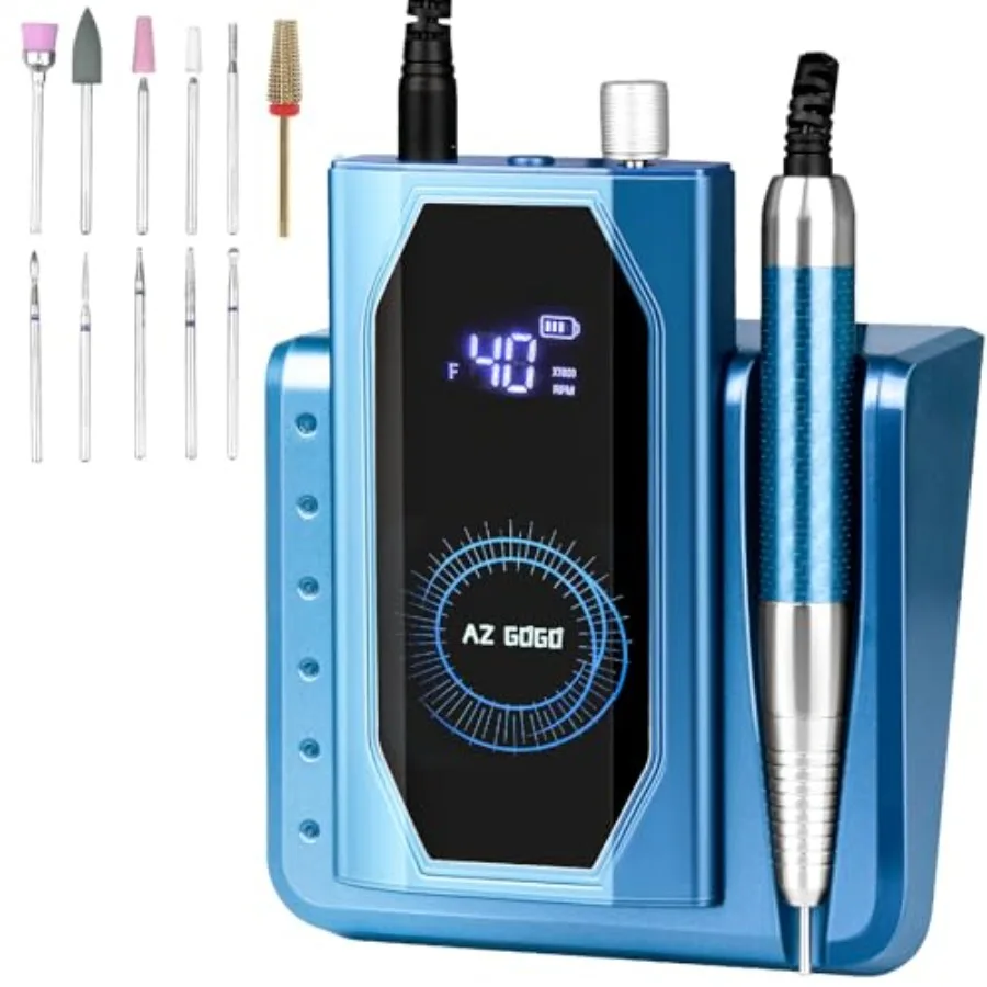 

Profional Brushl Nail Drill, 85W Cordl Electric Nail File 40000RPM Rechargeable Portable Nail Drill hine for Gel/Acrylic Nails