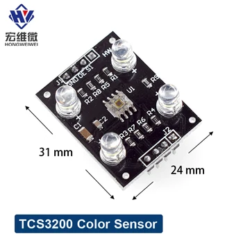 Farberkennungssensor TCS230 TCS3200 Farbsensormodul Zubehör für MCU DIY DC 3-5V Eingang