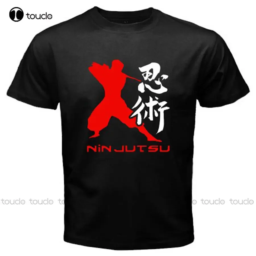 

Новая мужская черная футболка Ninjutsu Martial Art Symbol Ninja Shinobi, размеры от S до 3XL, женские рабочие рубашки, модная футболка, летняя футболка