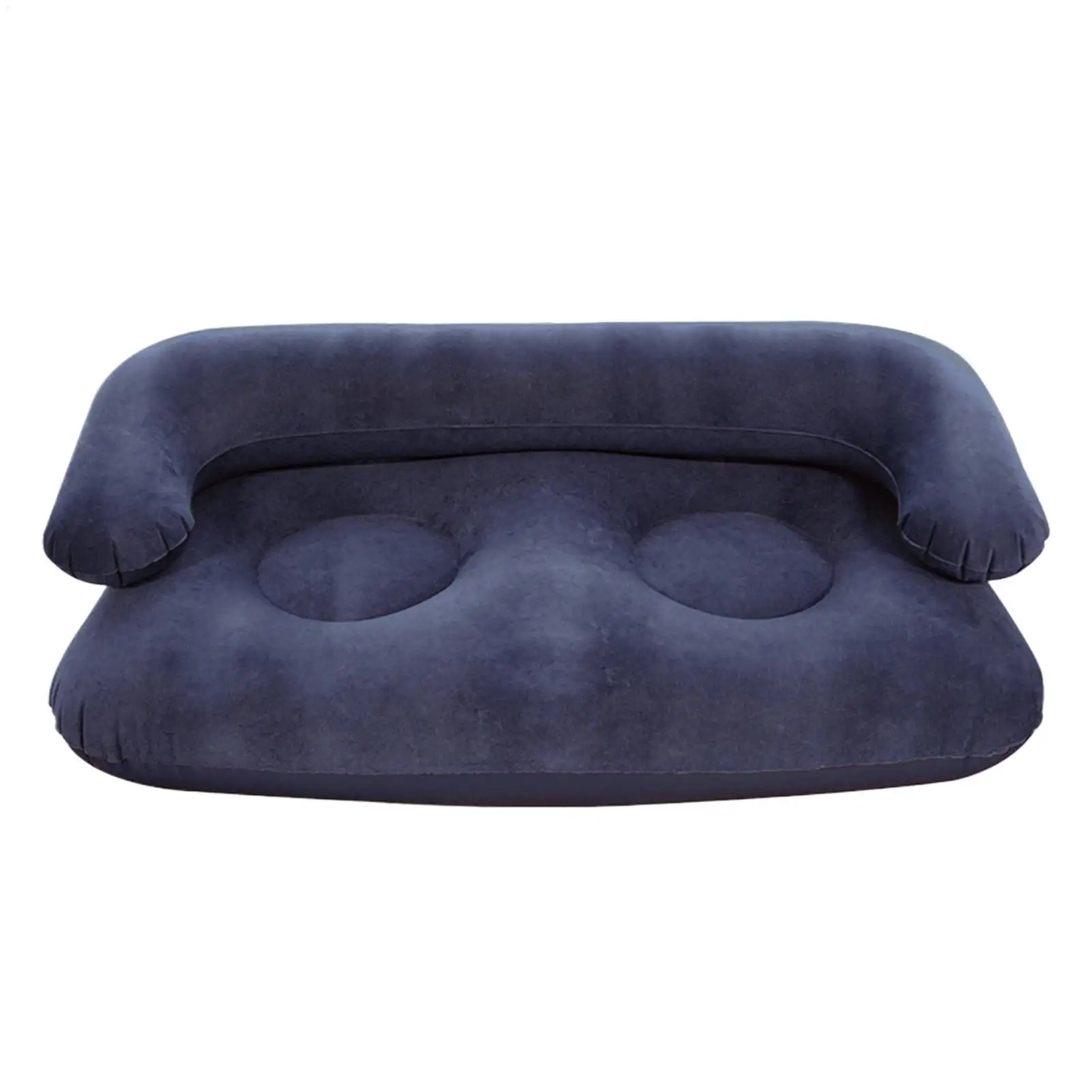 Comfortable Sofa Blow Up Camping Couch Flocked Couch For Patio Garden Yard Deck Porch Balcony Indoor Bedroom Movie