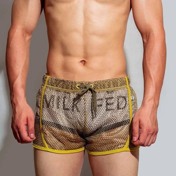 男性用のセクシーな透明メッシュショーツ,上質で通気性のあるゆったりとしたショーツ,シンプルで無地,新しい2022