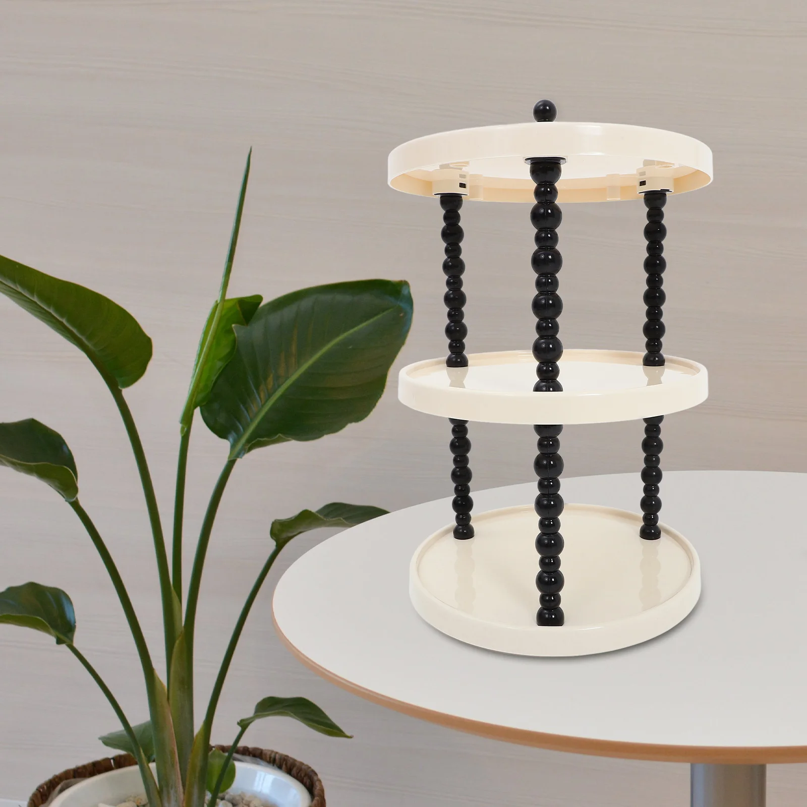 

Clear Three-Layer Desktop Organizer Kitchen Bathroom Countertop Shelf Storage Rack Cup Holder Makeup Bathroom Organizer