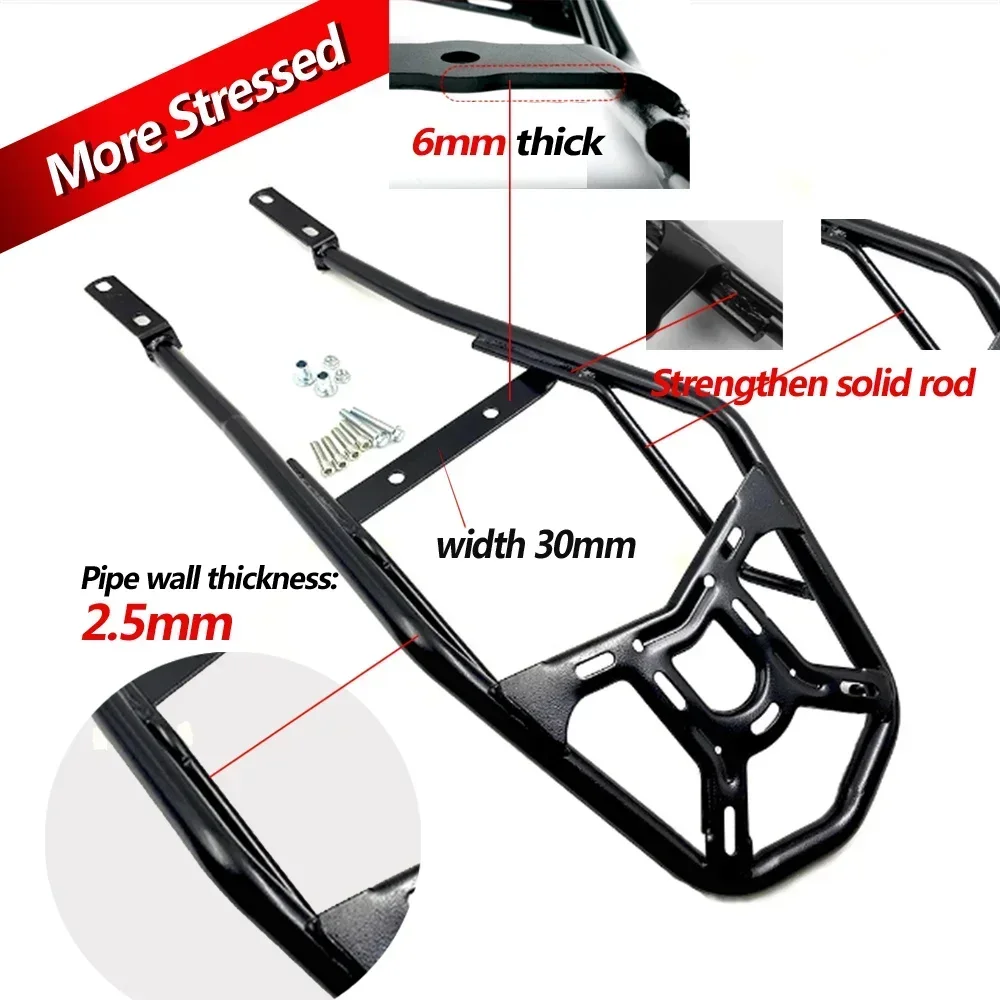 For CFMOTO NK250 250NK luggage rack bold upgrade rear shelf reinforced load-bearing nk250 trunk bracket modification accessories