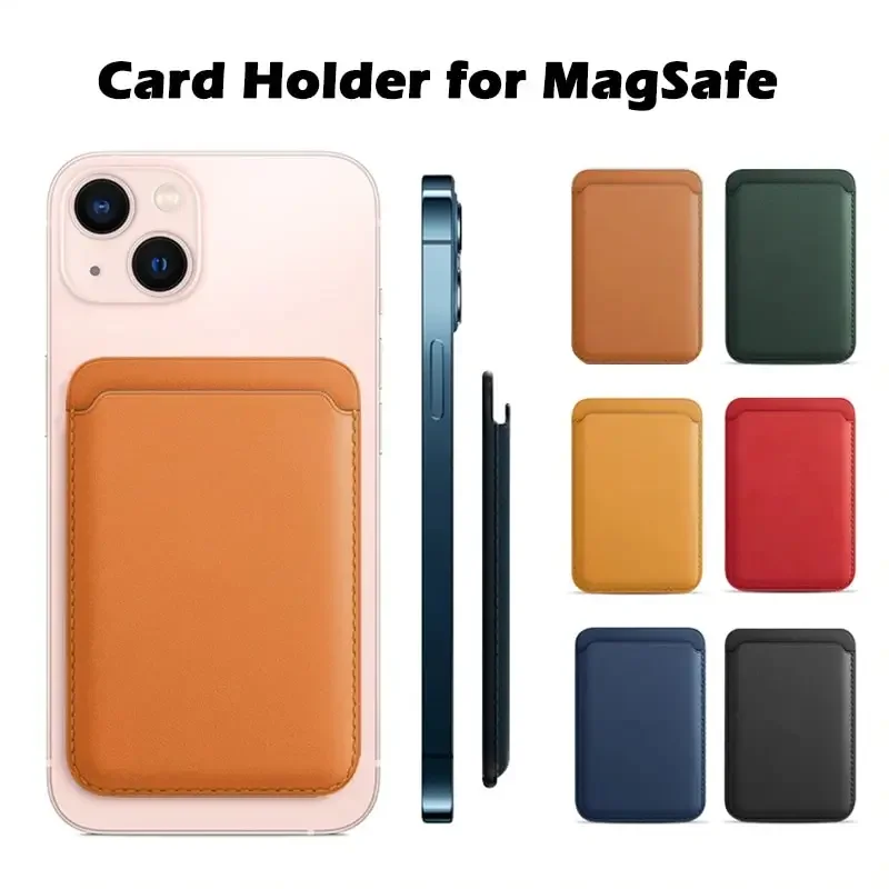 Magnetyczny skórzany portfel na karty Macsafe Stojak na telefon Magsafe IPhone 15 14 13 Pro Max Mac Safe Support Uchwyt na telefon — zdjęcie 2