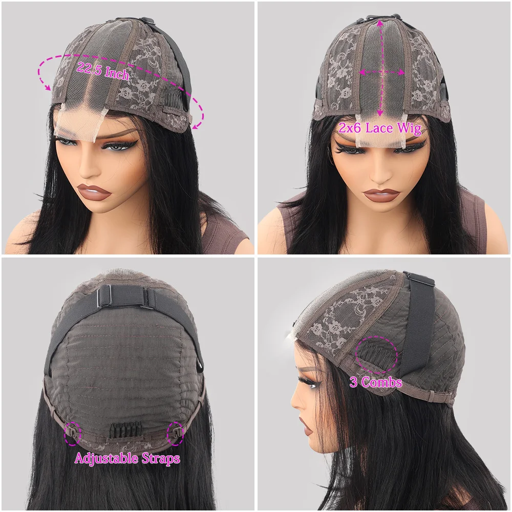 180% Density bone straight bob wig