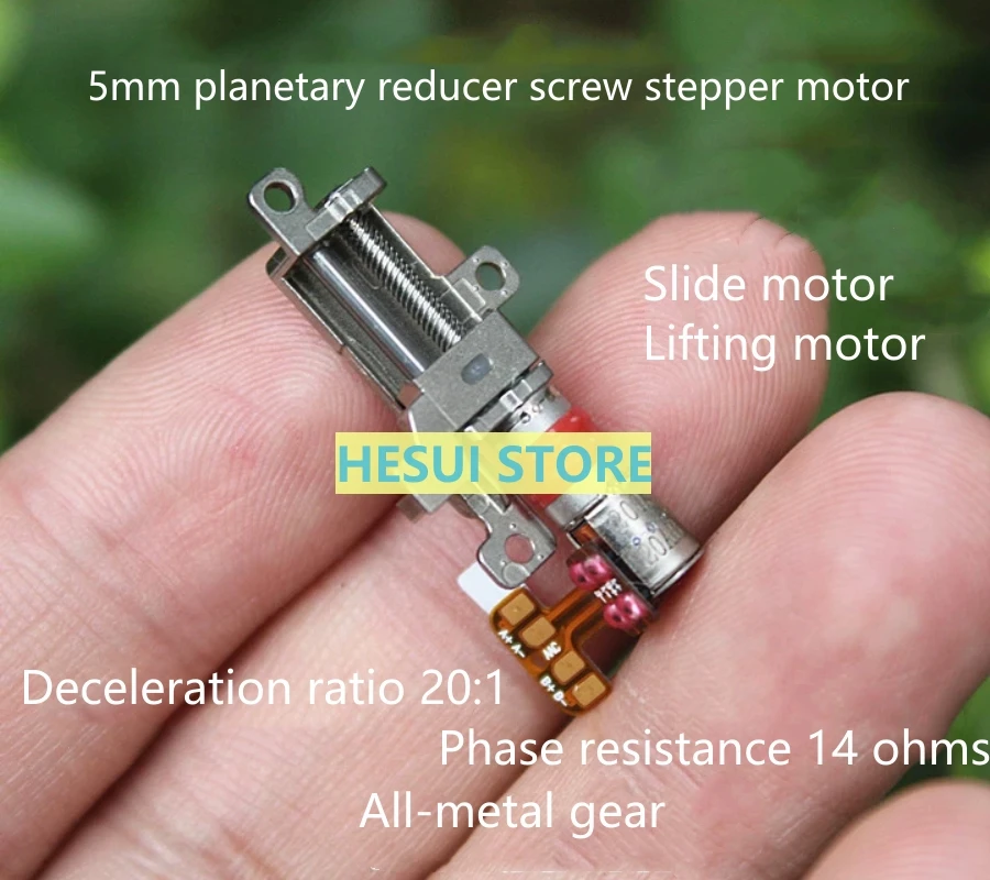 All metal micro-screw slide stepper motor Precision 5mm planetary deceleration lift push rod motor