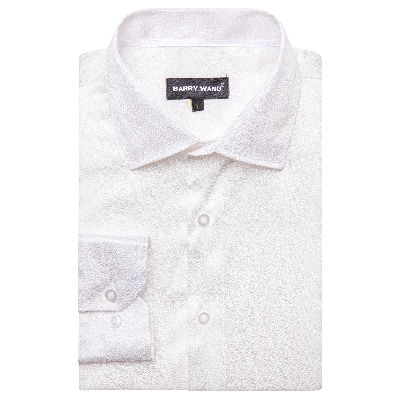 Erra Wang-Blouse en Satin Blanc pour Homme, à Manches sulf, Unie, Slim, Décontracté, Formel, Respirant