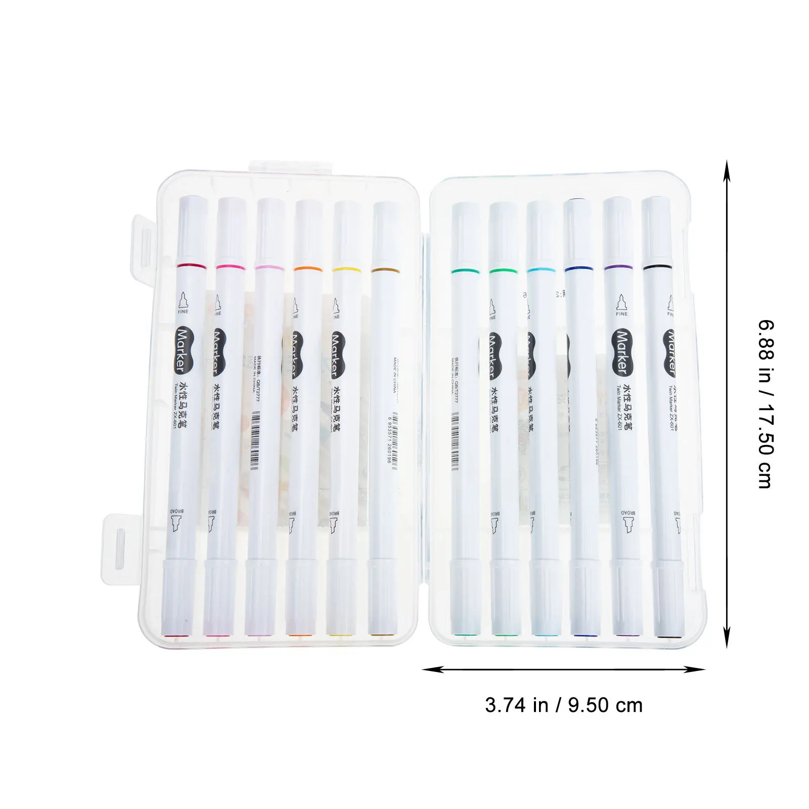 مجموعة واحدة من أقلام طلاء الأكريليك ذات الأطراف المزدوجة، مجموعة أقلام فنية محمولة براعة ممتازة لرسم المشاريع المدرسية