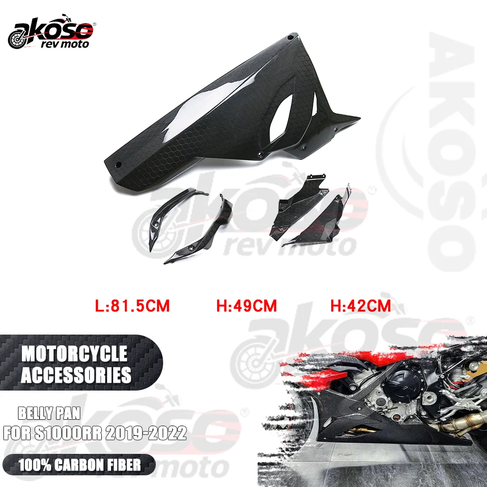 

Lowing Shield Fairing Panels Kits Belly Pan Motorcycle Parts For BMW S1000RR 2019-2022 Supplies Accessories Real 3K Carbon Fiber