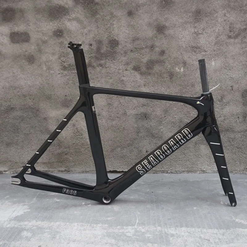 TSUNAMI Aero Carbon Frameset SEABOARD FA06 700C Fixed Gear Bike Frame 52cm High Quality Single Speed Bicycle Frame Cycling Parts