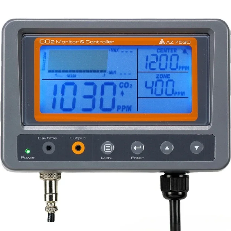 

AZ7530 Digital CO2 Carbon Dioxide Monitor Controller & Sensor W/ Relay Function NDIR Sensing Probe for Greenhouse Mushroom Farm