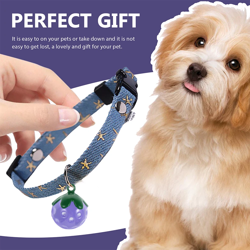 

5Pcs Fashionable Bell Pet Charm for Dog Cat Collar Pendant Keychain Decorative Accessory Craft Supply