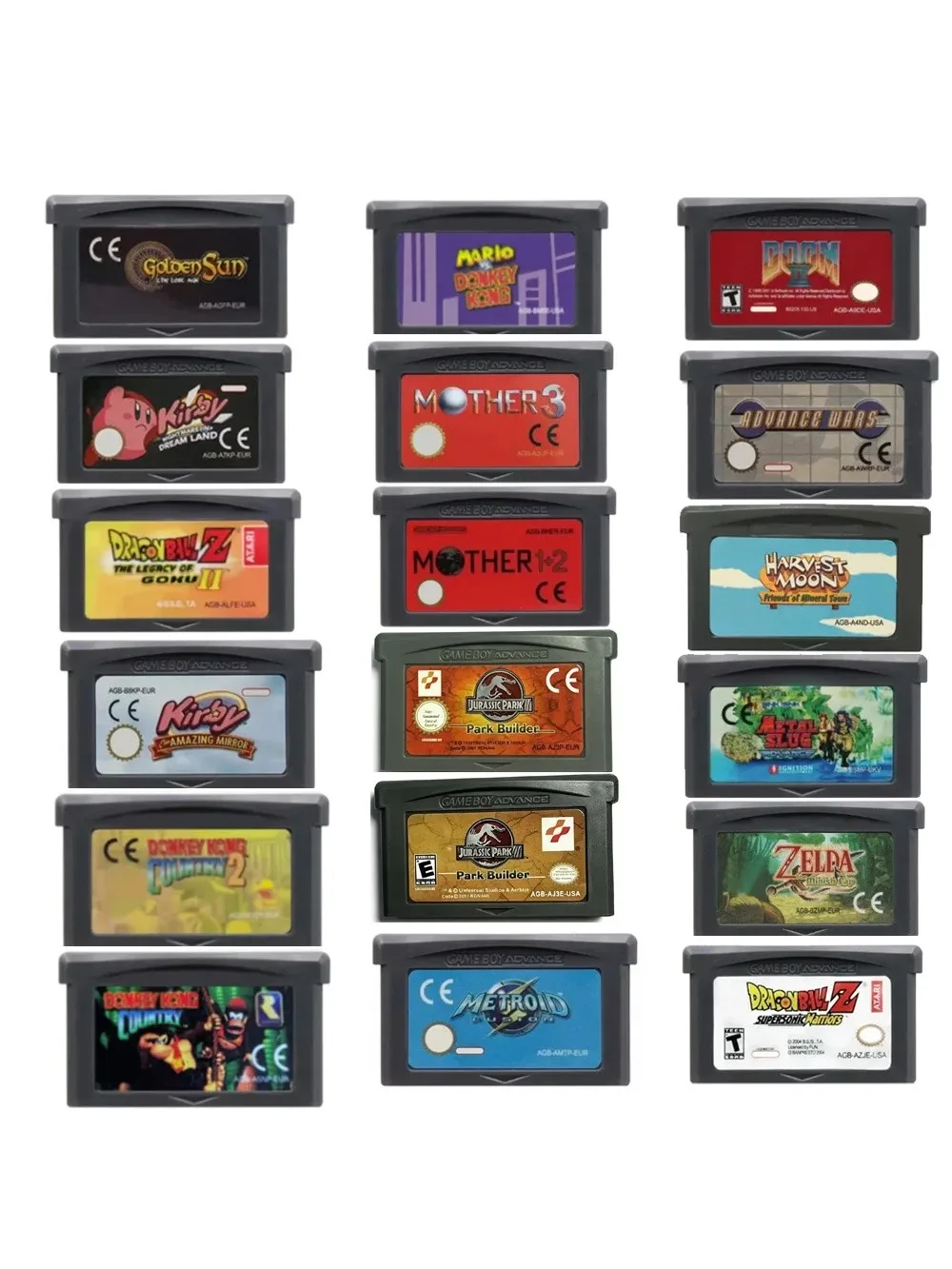 GBA-Spielkassette Advance Jurassic/Kirby/Mother-Serie/Super Street Fighter-Serie 32-Bit-Videospielkonsolenkarte für GBA SP NDS – Detail 2