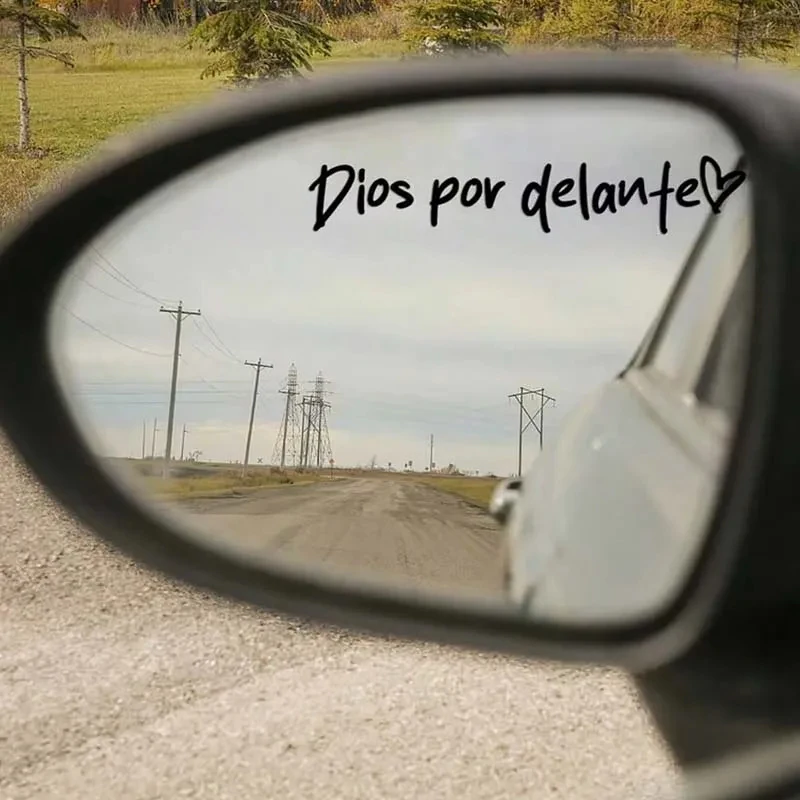 The Car Stickers On The Rearview Mirror Of The Car, The Decorative Car Stickers, The Inspiring And Positive Car Stickers