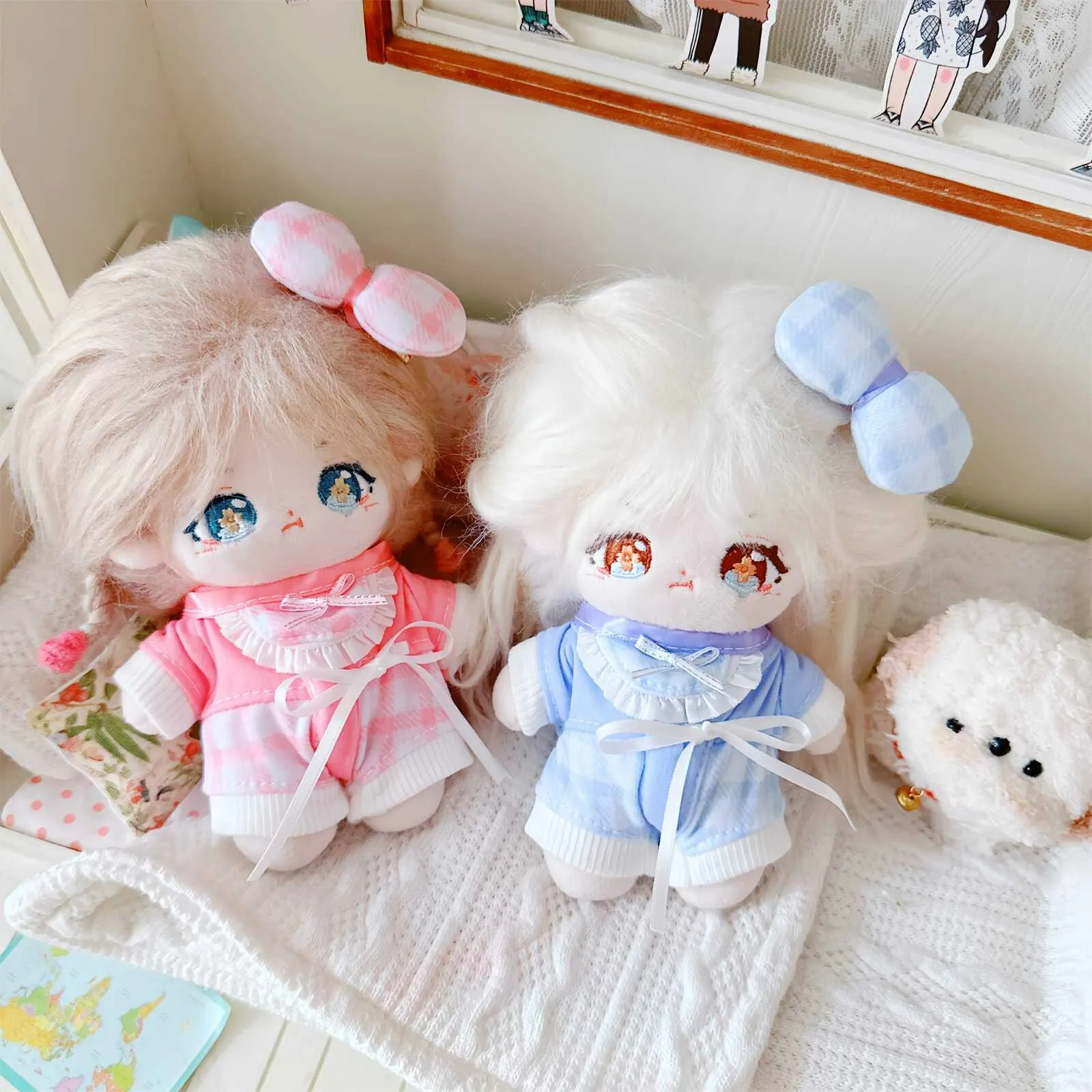 Baby clothes 10cm cotton doll crawling clothes pajamas doll clothes doll accessories