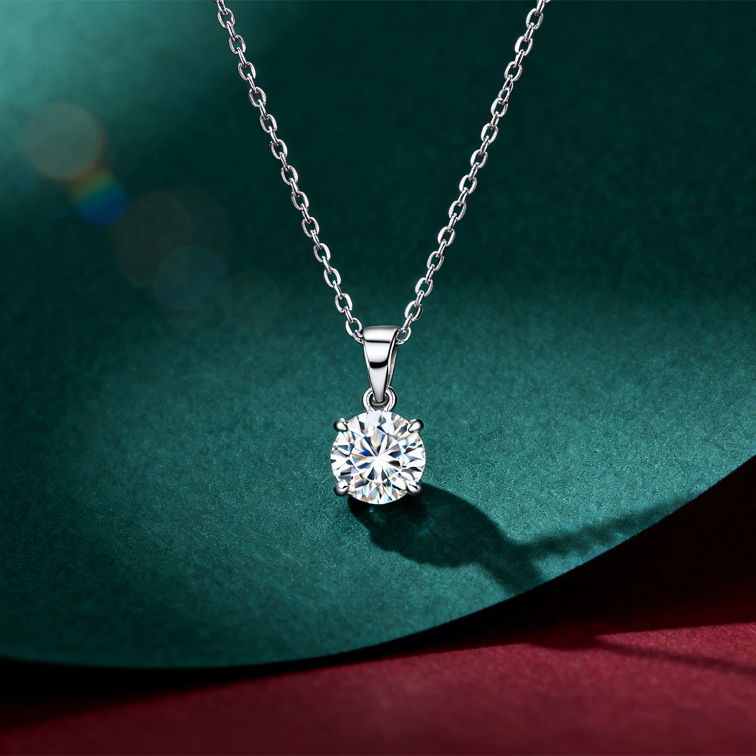 

Классический круглый кулон с кристаллами из стерлингового серебра 925 пробы, колье, ожерелье, кулон для женщин, ожерелья, ювелирные изделия для свадебной вечеринки, подарок