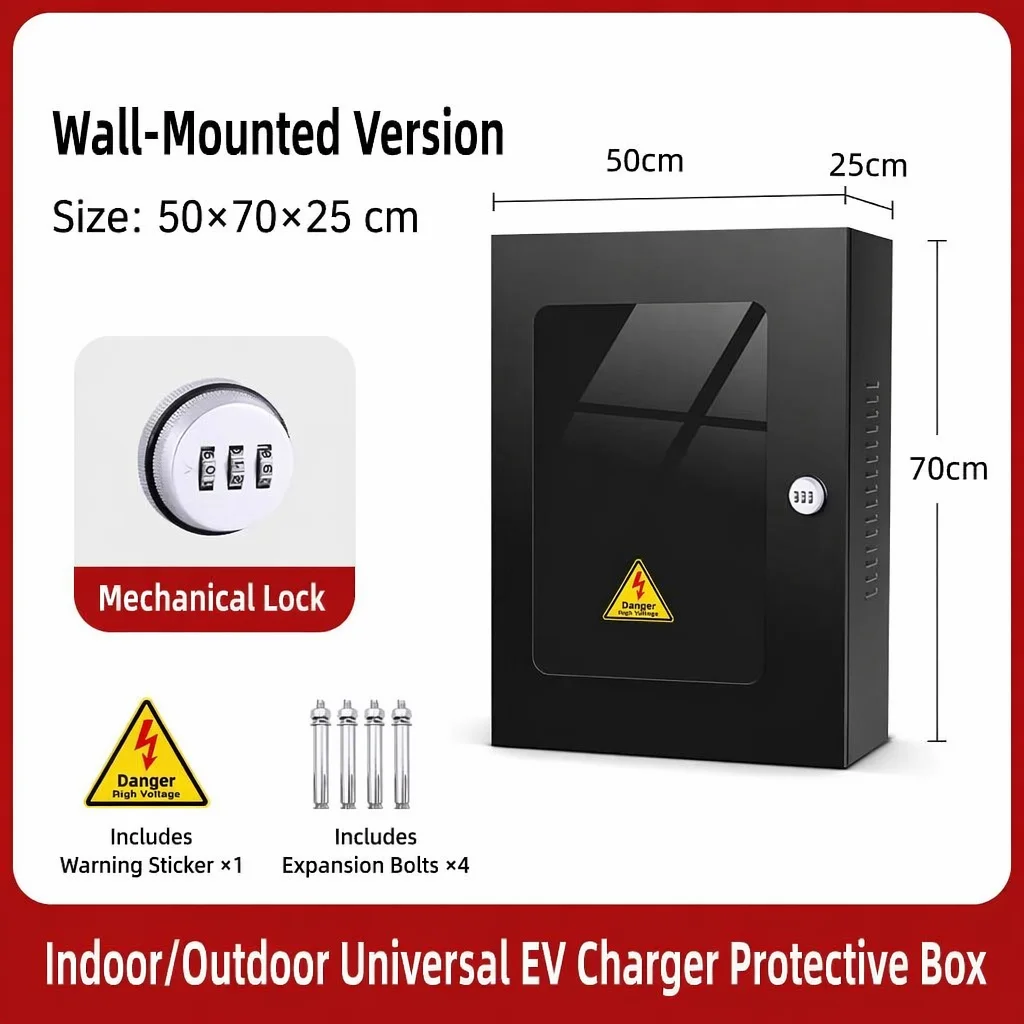 Wall-Mounted Distribution Box Outdoor Rainproof Stand for Energy Vehicle Charging Piles Thickened Protection