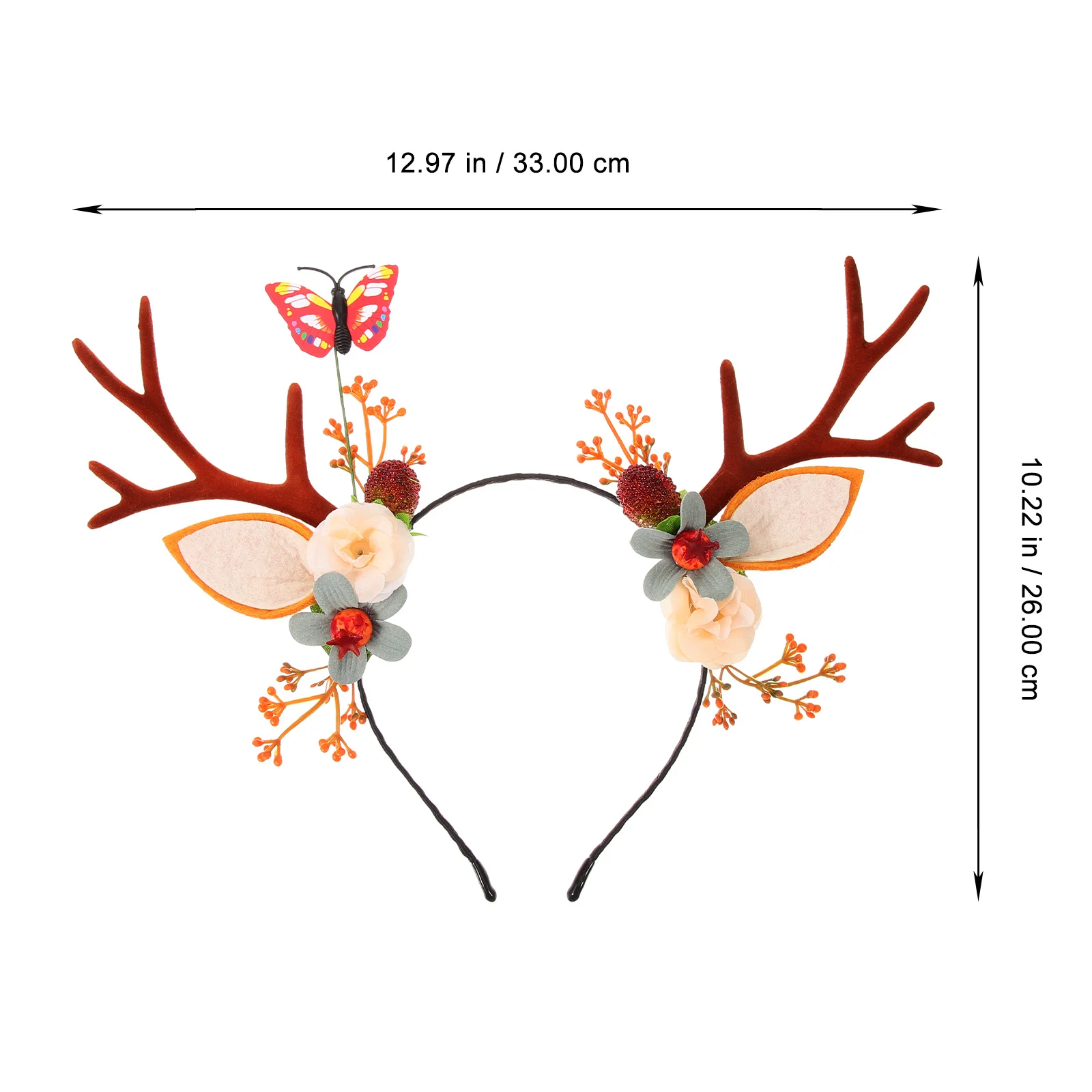 

Lovely Christmas Antler Hairband Reindeer Party Headpiece Elk Costume Accessory Holiday Winter Decoration Lightweight High