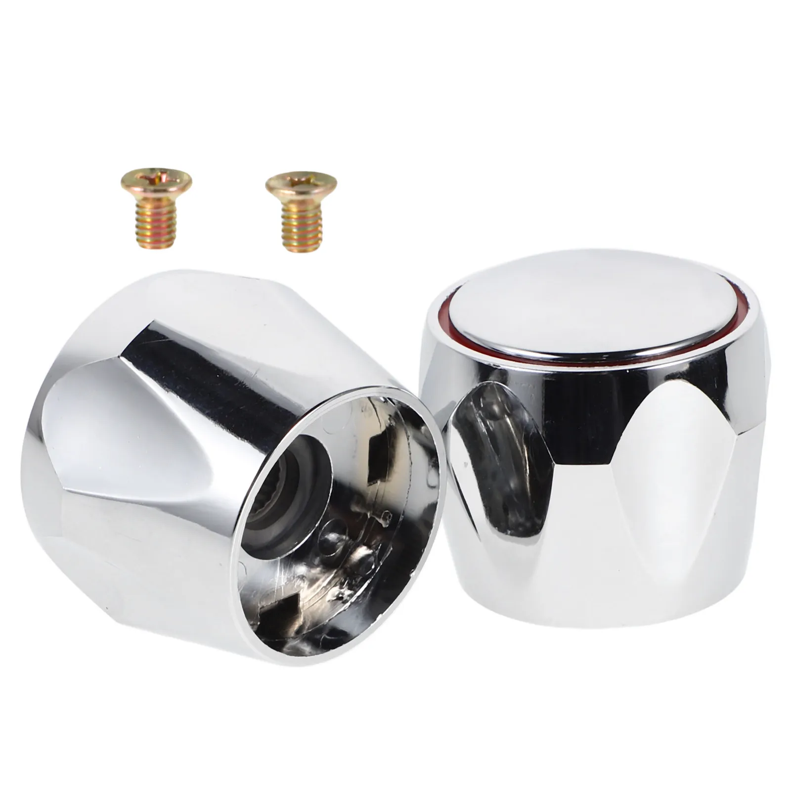 1Set Water Heater Accessories Replacement Hot Cold Faucet Knobs Square Stem Easy Install Hot Cold Water Handles Shower Tub view 2