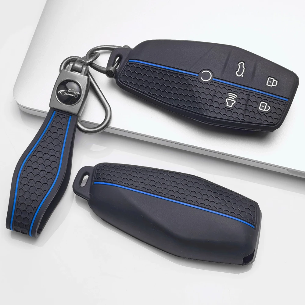 Key Fob Case Keychain For MG One For Roewe iMAX8 D7 Easy Install Shock Absorbing Non Slip High Quality Slim Fit Lightweight