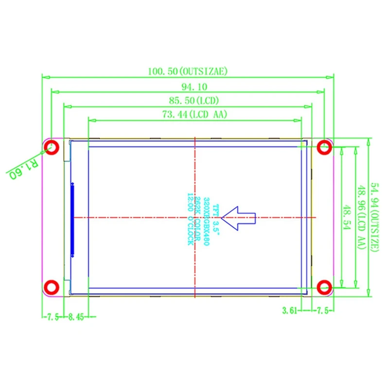 2 шт. Nextion NX4832K035 3,5 дюймов HMI Интеллектуальный резистивный сенсорный дисплей TFT LCD полноцветный модуль поддержка NEXTION редактор