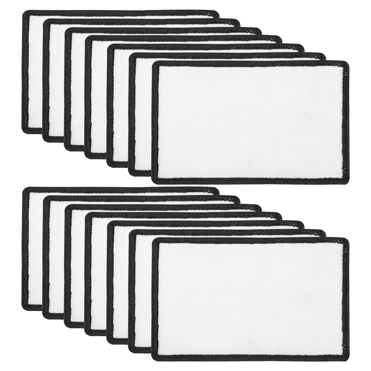Parches rectangulares de sublimación para planchar en blanco, parches de reparación de tela para ropa, sombreros, 14 piezas